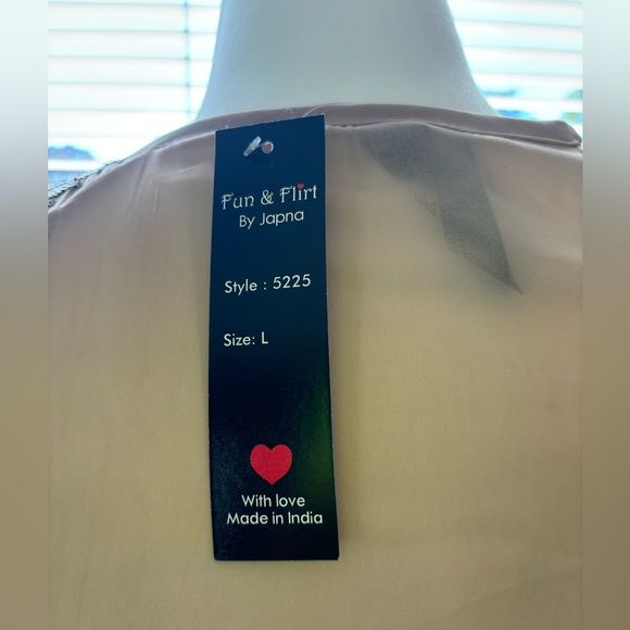 Holiday Party Top! Cap sleeve sheer top with gold sequins. - Picture 3 of 4